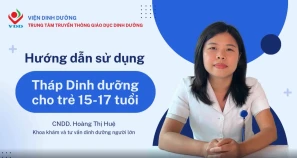 Hướng dẫn sử dụng Tháp dinh dưỡng cho Trẻ em 15-17 tuổi
