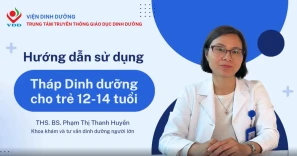 Hướng dẫn sử dụng Tháp dinh dưỡng cho Trẻ em 12-14 tuổi