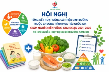Viện Dinh dưỡng tổ chức Hội nghị tổng kết hoạt động cải thiện dinh dưỡng thuộc Chương trình mục tiêu quốc gia giảm nghèo bền vững giai đoạn 2021–2025 và hướng dẫn hoạt động dinh dưỡng năm 2026