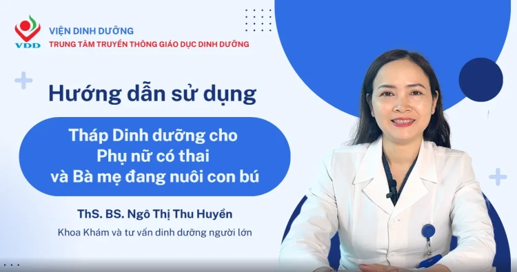 Hướng dẫn sử dụng Tháp dinh dưỡng cho Phụ nữ có thai và Bà mẹ nuôi con bú