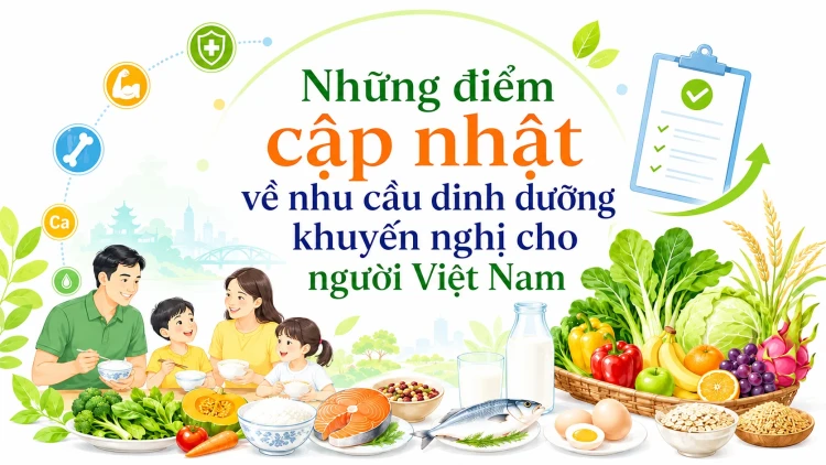 Những điểm cập nhật về nhu cầu dinh dưỡng khuyến nghị cho người Việt Nam