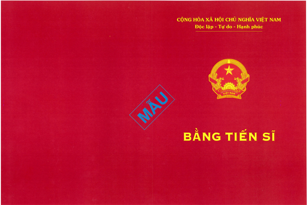 Mẫu phôi văn bằng Tiến sĩ của Viện Dinh dưỡng