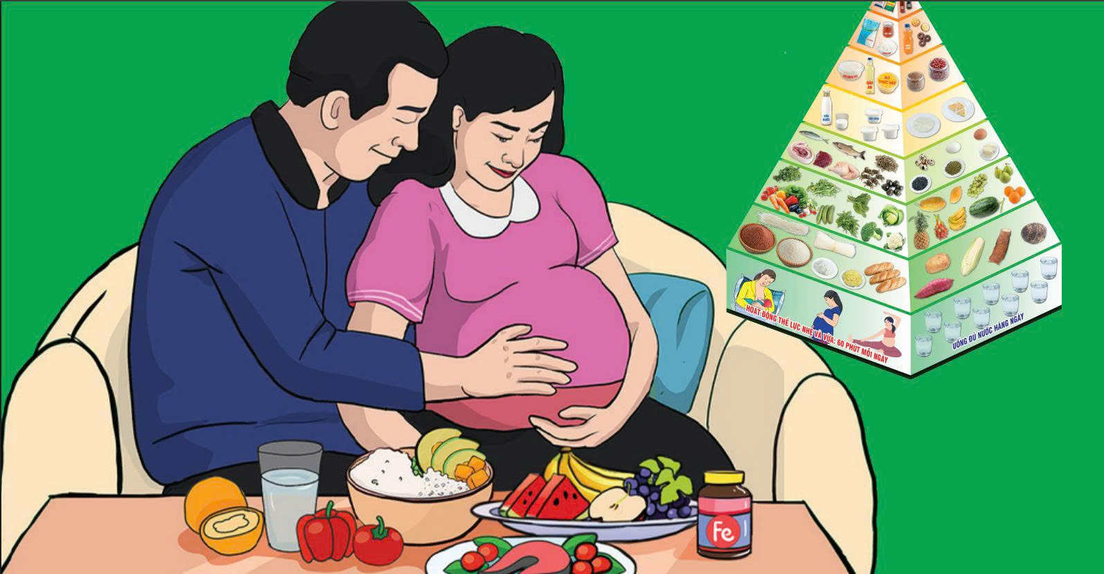 Áp phích dinh dưỡng cho phụ nữ có thai