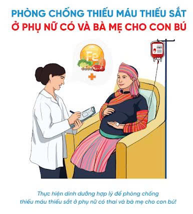 Tờ rơi Phòng chống thiếu máu thiếu sắt_Mông