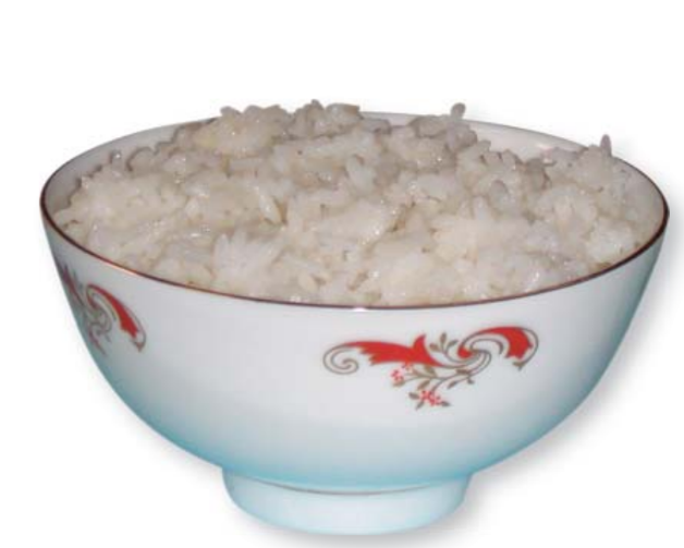 A small bowl of plain rice