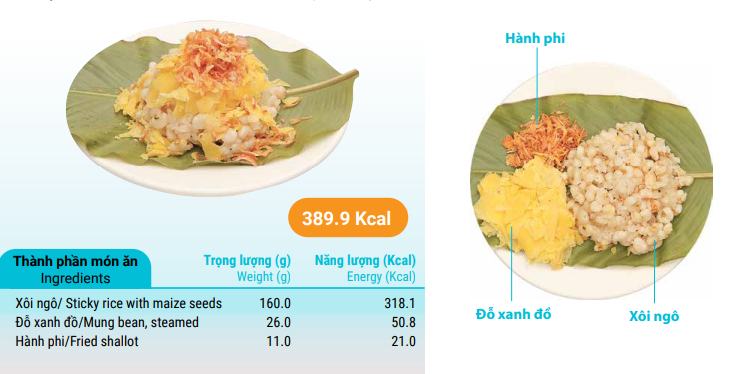 Sticky rice with maize seeds and mung bean paste
