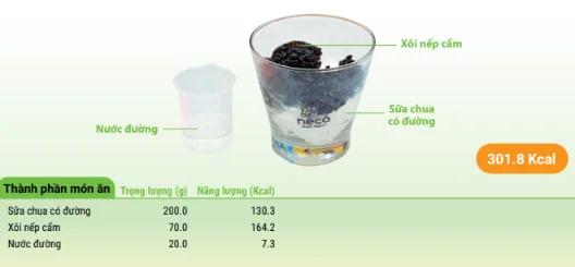 Purple rice yogurt
