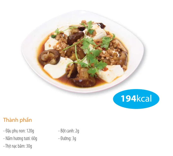 Braised tofu with mushrooms