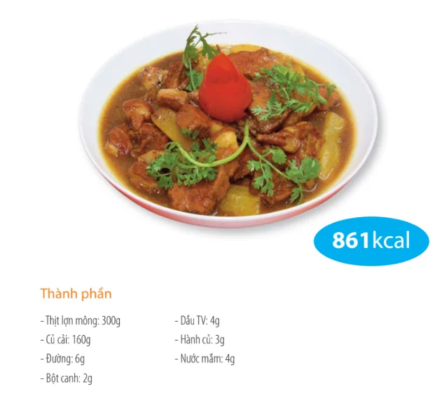 Braised pork haunch with daikon