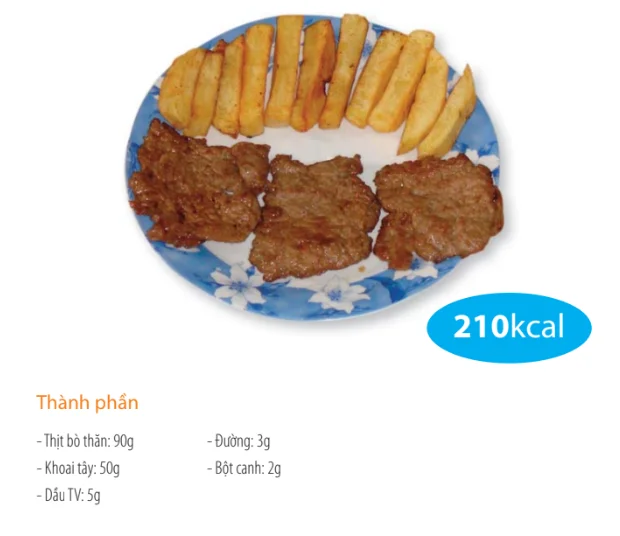 Beef steak with French fries