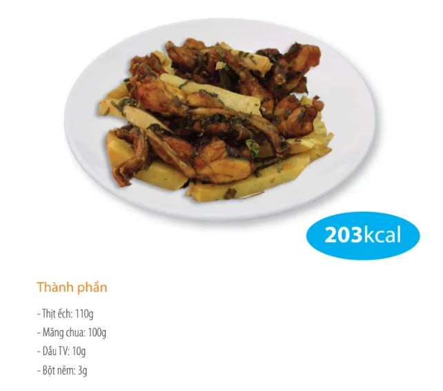 Frog stir-fried with bamboo shoots