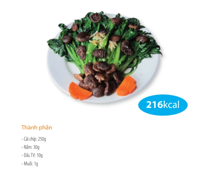 Stir-fried bok choy with mushrooms