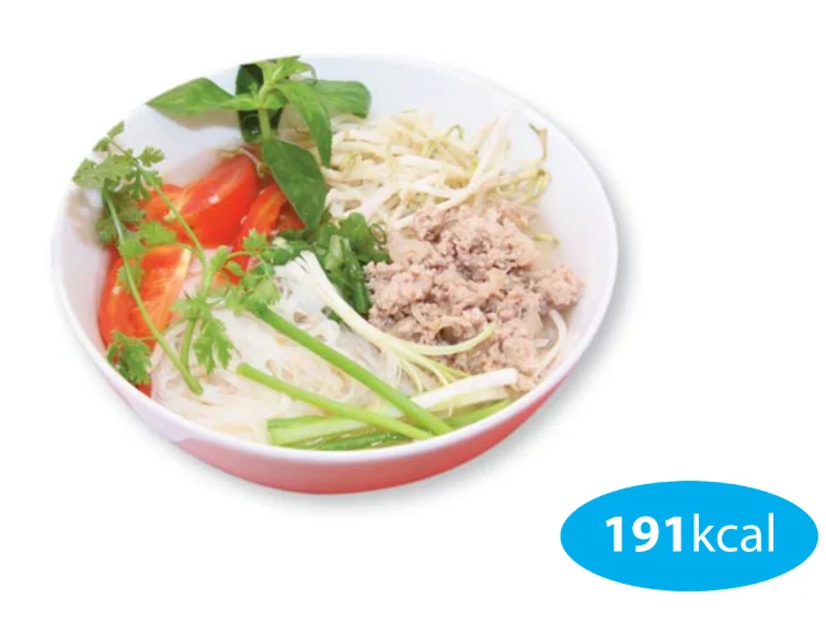 Rice cracker noodle soup with pork