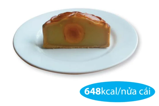 Baked mooncake with mung bean and egg yolk