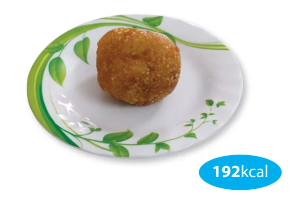 Fried dough balls with mung bean filling