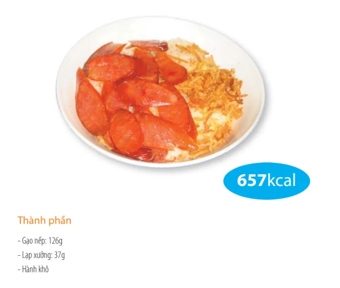 Sticky rice with Chinese sausage
