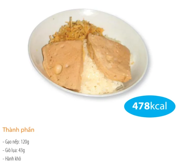 Sticky rice with pork roll